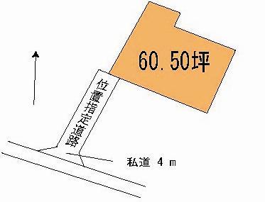 Compartment figure. Land price 8.5 million yen, Land area 200 sq m