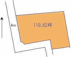 Compartment figure. Land price 8.8 million yen, Land area 395.44 sq m
