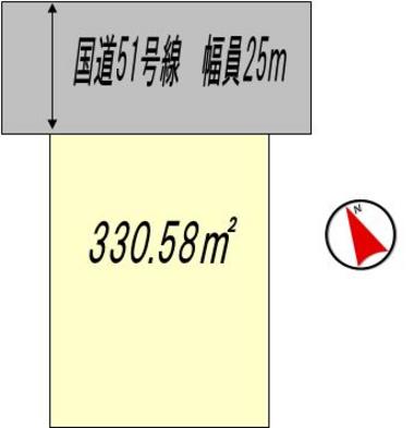 Compartment figure. Land price 12.5 million yen, Land area 330.58 sq m