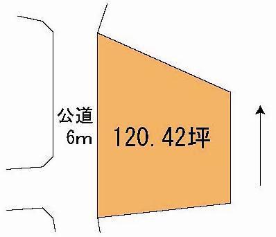 Compartment figure. Land price 8.5 million yen, Land area 398.11 sq m