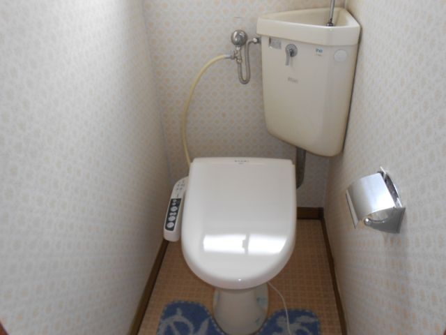 Toilet. Of course, bus toilet by, With warm water washing toilet seat