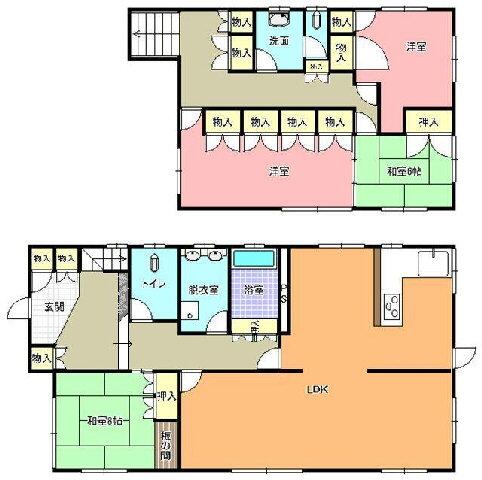 Floor plan. 24,800,000 yen, 4LDK, Land area 213.03 sq m , Building area 156.91 sq m