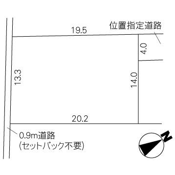 Compartment figure. Land price 9.89 million yen, Land area 272.62 sq m