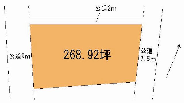 Compartment figure. Land price 16,150,000 yen, Land area 889 sq m