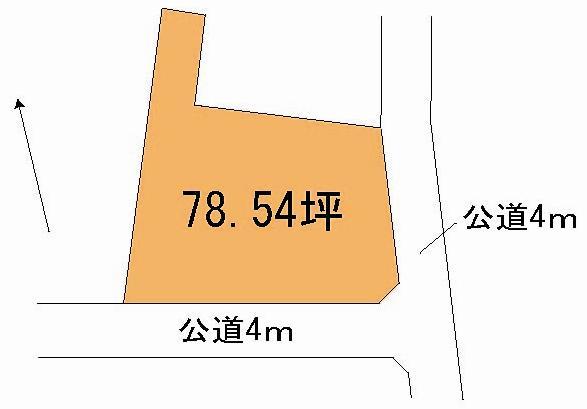 Compartment figure. Land price 14.8 million yen, Land area 259.66 sq m