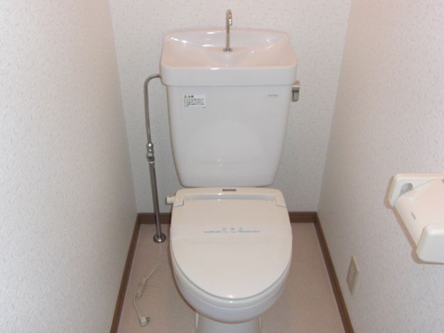 Toilet. Warm toilet with toilet