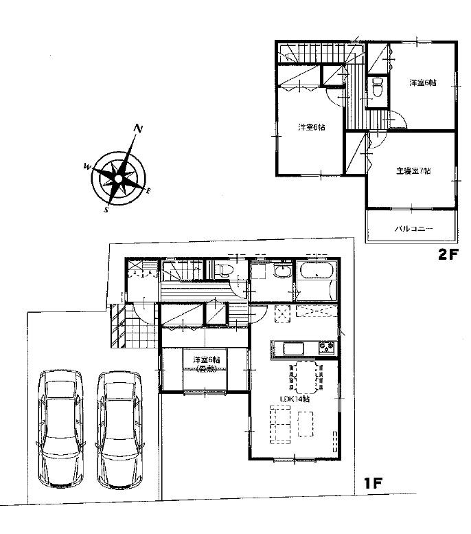 Floor plan. 19,400,000 yen, 4LDK, Land area 125.97 sq m , Building area 97.7 sq m