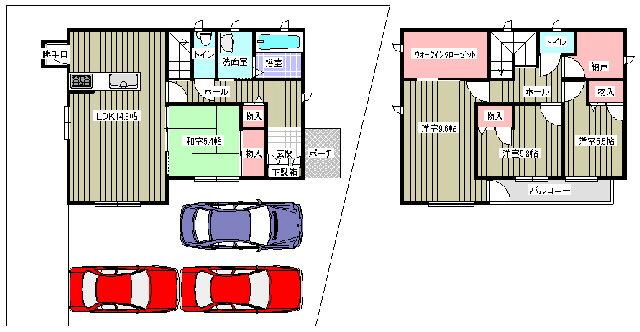 Floor plan. 34,400,000 yen, 4LDK + S (storeroom), Land area 279.1 sq m , Building area 116.92 sq m