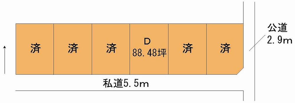 Compartment figure. Land price 6 million yen, Land area 292.51 sq m