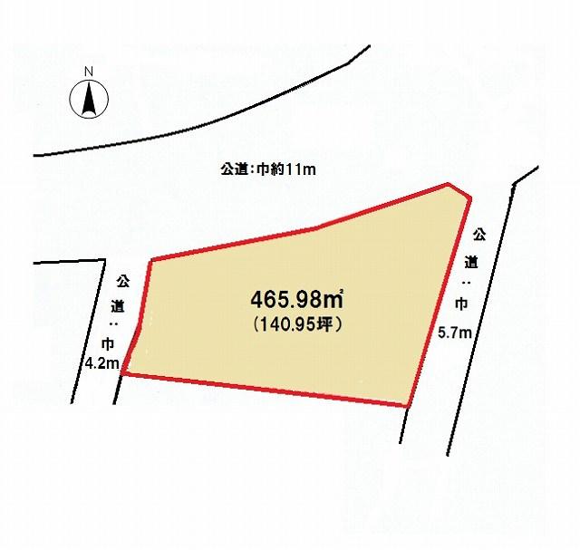 Compartment figure. Land price 14 million yen, Land area 465.98 sq m