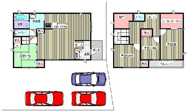 Floor plan. 33,600,000 yen, 4LDK + S (storeroom), Land area 275.39 sq m , Building area 117.92 sq m