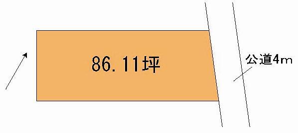 Compartment figure. Land price 15 million yen, Land area 284.69 sq m