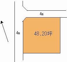 Compartment figure. Land price 8.5 million yen, Land area 159.37 sq m