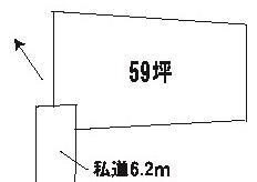 Compartment figure. Land price 7.5 million yen, Land area 195.05 sq m