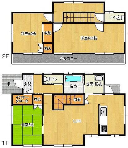 Floor plan. 27.3 million yen, 4LDK, Land area 183.85 sq m , Building area 105.78 sq m