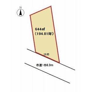 Compartment figure. Land price 17,530,000 yen, Land area 644 sq m