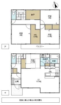 Floor plan. 35,700,000 yen, 4LDK, Land area 189.18 sq m , Building area 120.32 sq m