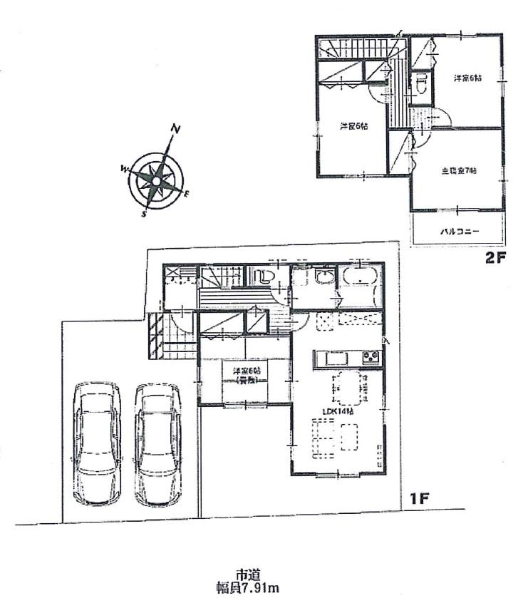 Floor plan. 25,400,000 yen, 4LDK, Land area 130.6 sq m , Building area 96.88 sq m