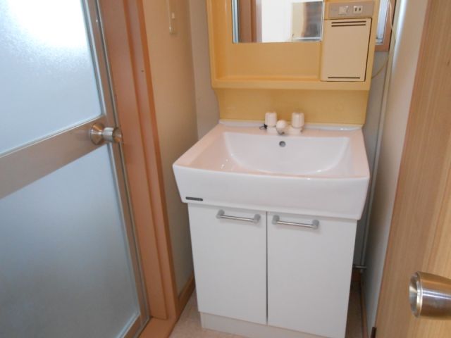 Washroom. There and convenient vanity with. 