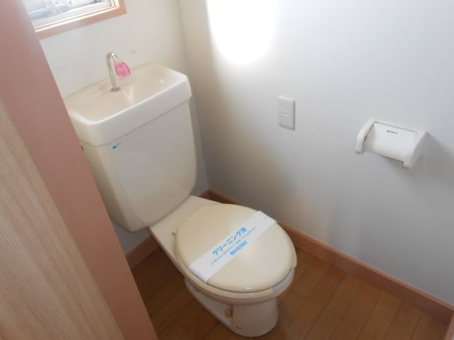 Toilet. There is a window ventilation and easy to toilet. Bus toilet by