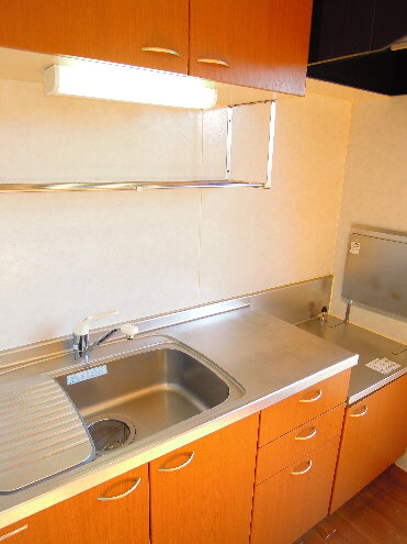 Kitchen. Bright kitchen in orange