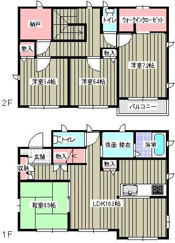 Floor plan. 27,800,000 yen, 4LDK + S (storeroom), Land area 208.87 sq m , Building area 107.83 sq m