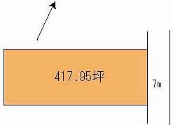 Compartment figure. Land price 40 million yen, Land area 1,381.68 sq m
