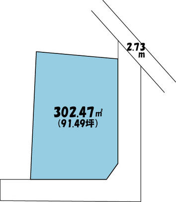 Compartment figure. Land price 9 million yen, Land area 302.47 sq m