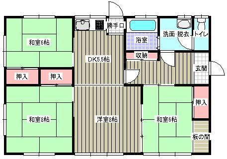 Floor plan. 11.5 million yen, 4DK, Land area 273.65 sq m , Building area 76.18 sq m
