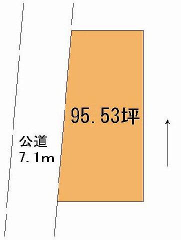 Compartment figure. Land price 10.5 million yen, Land area 315.83 sq m