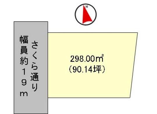 Compartment figure. Land price 31.5 million yen, Land area 298 sq m