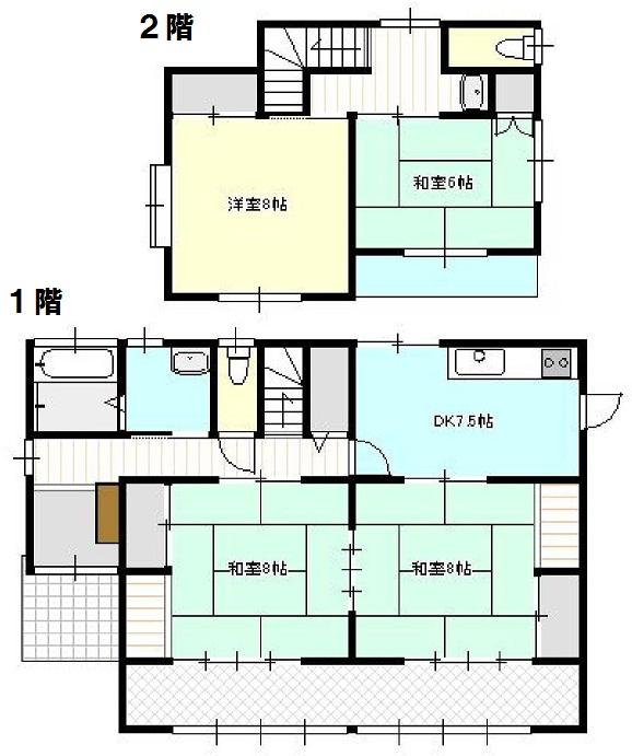 Floor plan. 25 million yen, 4DK, Land area 272.28 sq m , Building area 101.02 sq m