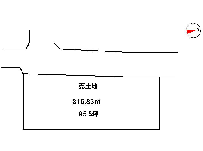 Compartment figure. Land price 10.5 million yen, Land area 315.83 sq m