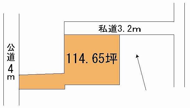 Compartment figure. Land price 9.8 million yen, Land area 379.01 sq m