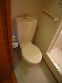 Toilet. Toilet with a clean sense of the white tones