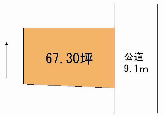 Compartment figure. Land price 13 million yen, Land area 222.48 sq m