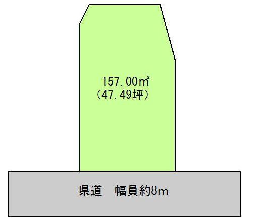 Compartment figure. Land price 2.8 million yen, Land area 157 sq m