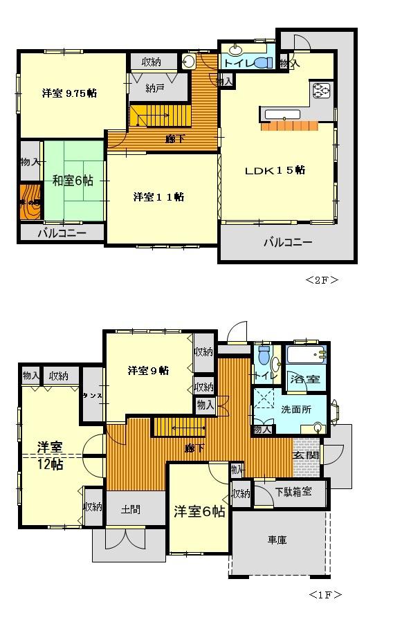 Floor plan. 27,800,000 yen, 4LDK, Land area 218.13 sq m , Building area 96.05 sq m
