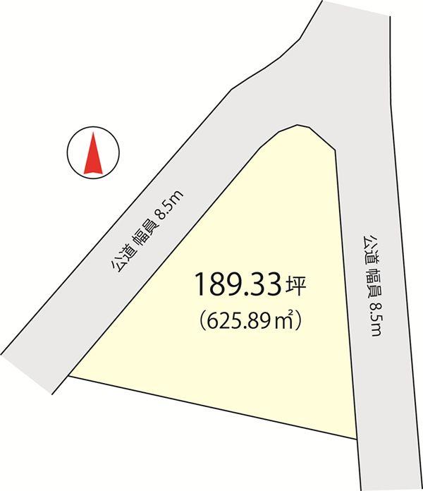 Compartment figure. Land price 8.5 million yen, Land area 625.89 sq m