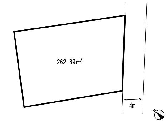 Compartment figure. Land price 9.5 million yen, Land area 262.89 sq m