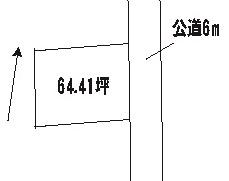 Compartment figure. Land price 8.8 million yen, Land area 212.93 sq m