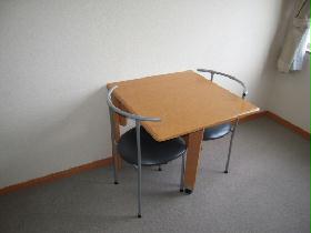 Living and room. With a convenient folding table