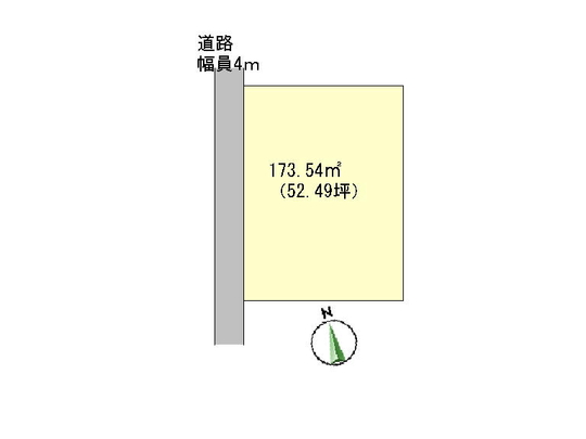 Compartment figure. Land price 9.8 million yen, Land area 173.54 sq m