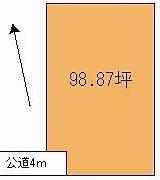 Compartment figure. Land price 9 million yen, Land area 326.85 sq m