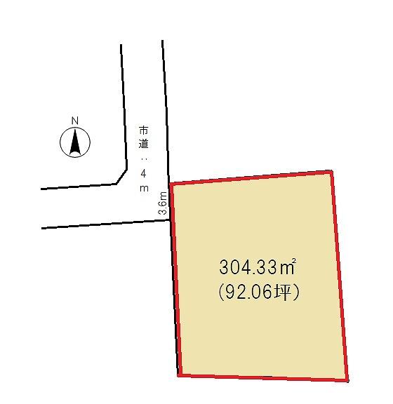Compartment figure. Land price 11.8 million yen, Land area 304.33 sq m