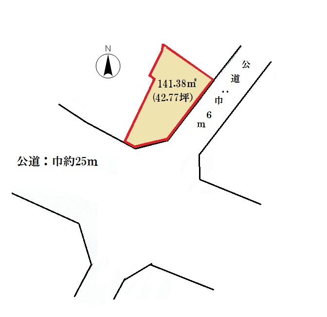 Compartment figure. Land price 9.83 million yen, Land area 141.38 sq m