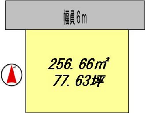 Compartment figure. Land price 19,400,000 yen, Land area 256.66 sq m