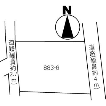 Compartment figure. Land price 4.5 million yen, Land area 277 sq m