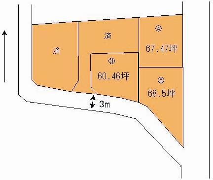 Compartment figure. Land price 8.8 million yen, Land area 199.88 sq m