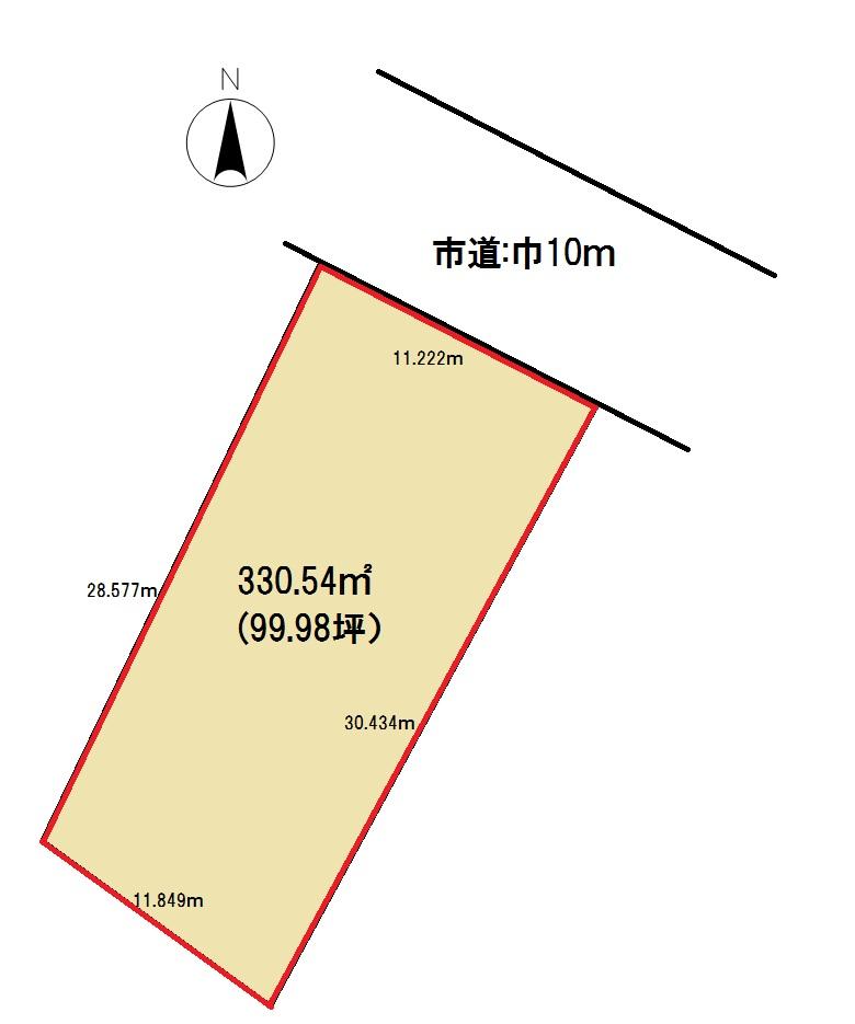 Compartment figure. Land price 9 million yen, Land area 330.54 sq m